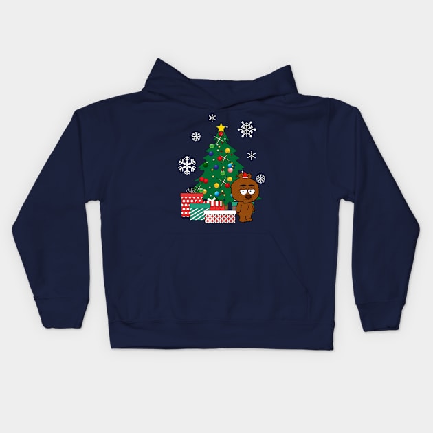 Malloy Around The Christmas Tree Brickleberry Kids Hoodie by Nova5